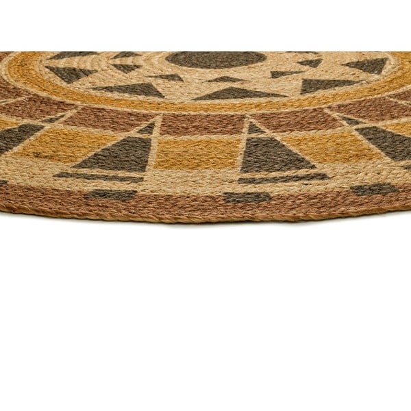 Oranžs ar rokām darināts džutas apaļš paklājs ø 90 cm Tonga – Universal-image-2