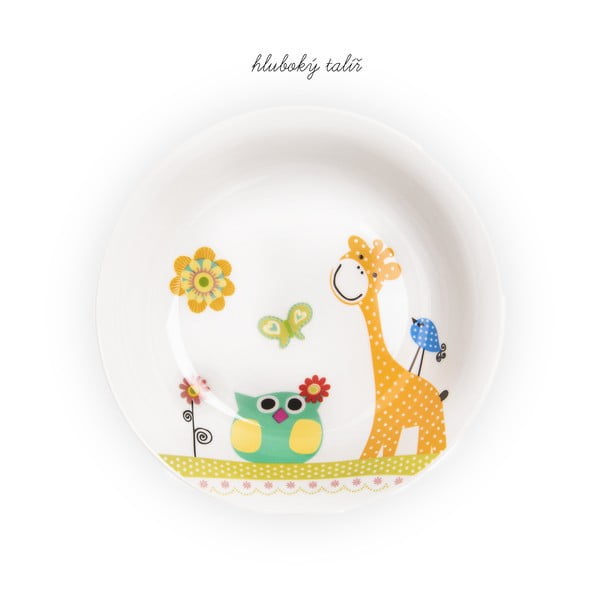 Set dětského jídelního nádobí z porcelánu Orion Žirafa-image-2