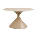 Bēšs apaļš žurnālgaldiņš ar keramikas virsmu ø 70 cm Annecy – House Nordic