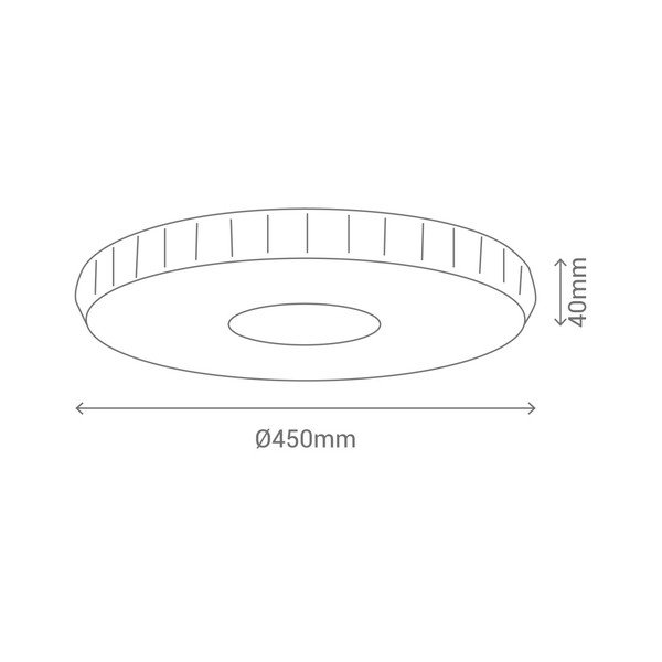 Apaļa griestu lampa SULION Stern, ø 45 cm-image-1