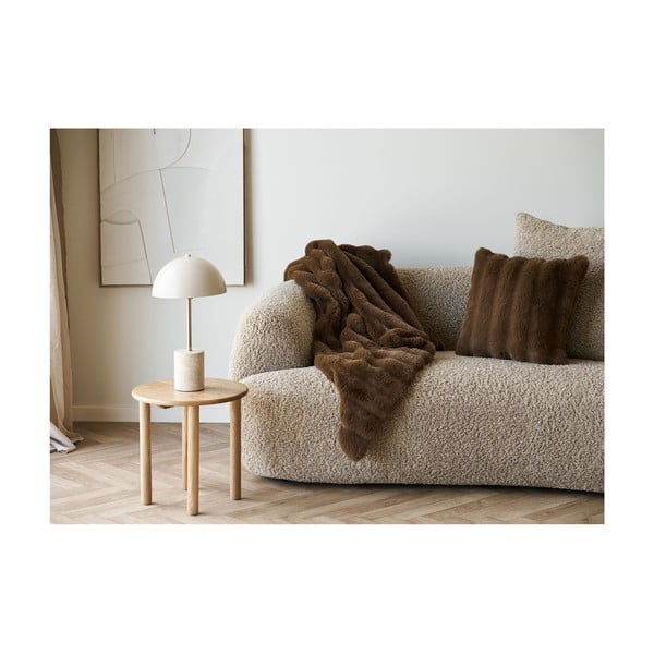 Brūns pleds no mākslīgās kažokādas 130x180 cm Galena – House Nordic-image-1