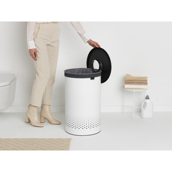 Balts metāla veļas grozs 60 l – Brabantia-image-1