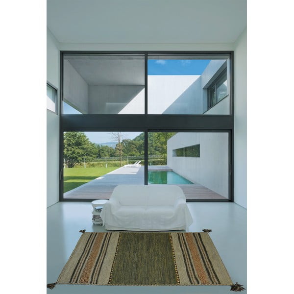 Zaļš/brūns kokvilnas paklājs Webtappeti Antique Kilim, 60 x 240 cm-image-1