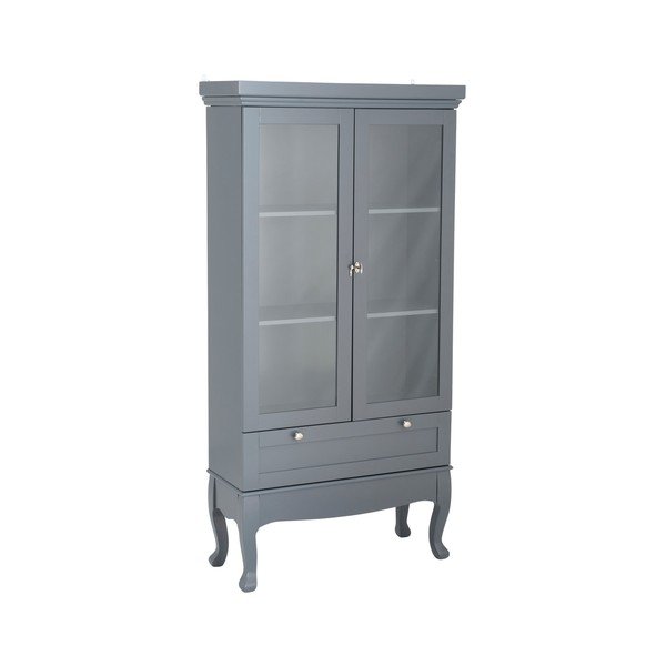 Pelēka piekarināma vitrīna no MDF 85x170,5x35 cm Prato – Ellos Home