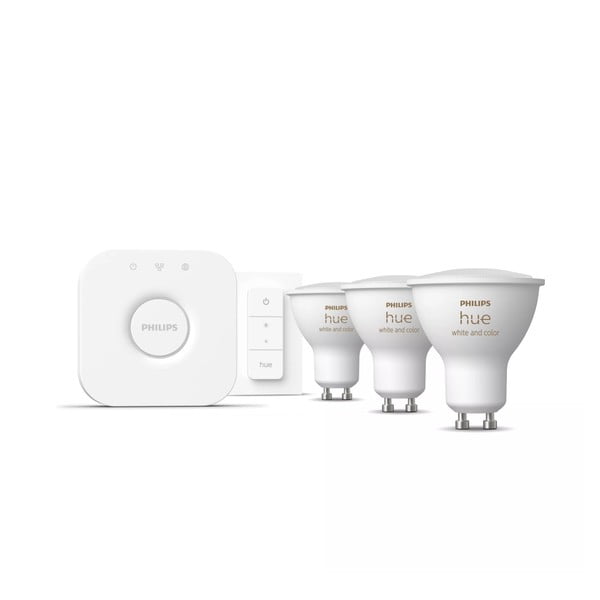 Starta komplekts (5 gab.) ar GU10 spuldžu ietveri, 6 W White and color ambiance – Philips Hue