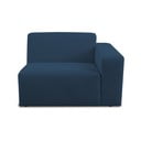 Tumši zils modulārais dīvāns no buklē auduma (ar labo stūri) Roxy – Scandic