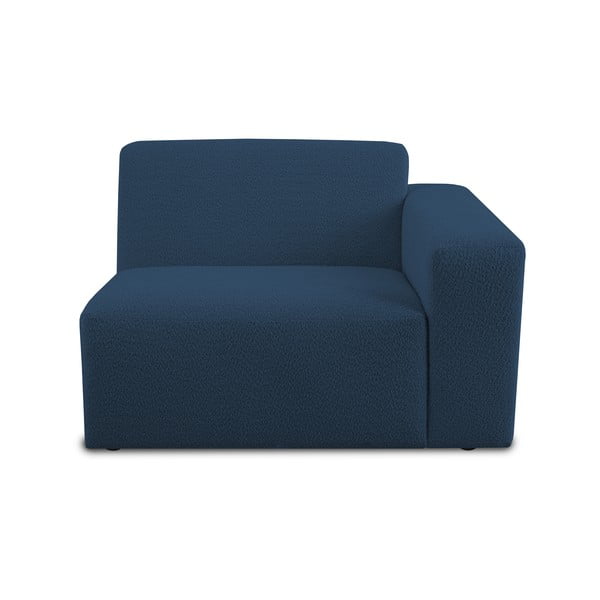 Tumši zils modulārais dīvāns no buklē auduma (ar labo stūri) Roxy – Scandic
