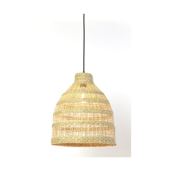 Dabīga toņa piekaramā lampa ar jūraszāles abažūru ø 38 cm Sagar – Light & Living-image-2