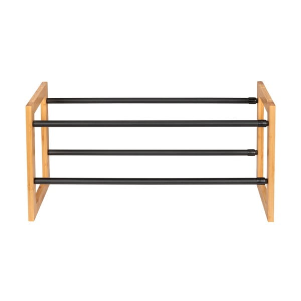 Melns/dabīga toņa metāla izvelkams apavu statīvs Ecori – Wenko-image-2