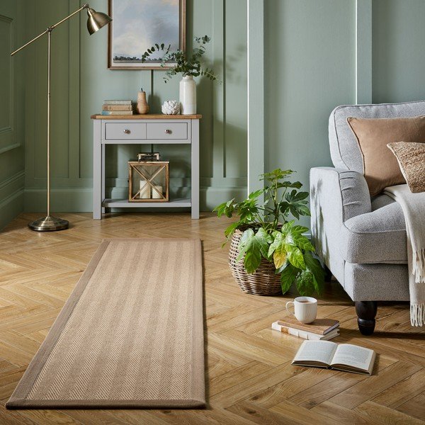 Dabīga toņa džutas celiņa paklājs 60x230 cm Kira – Flair Rugs-image-1