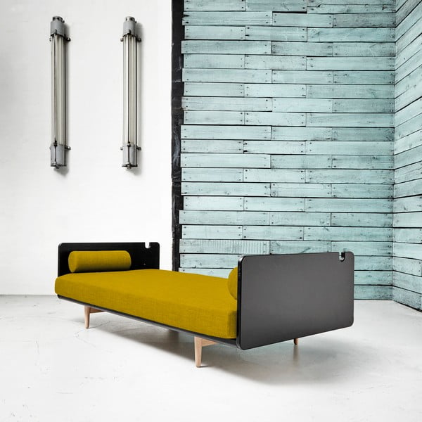 Maināms dīvāns Karup Deva Black/Raw Oak/Amarillo-image-1