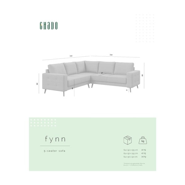 Tumši zils stūra dīvāns (ar maināmu stūri) Fynn – Ghado-image-3