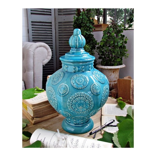 Zila keramikas vāze Orchidea Milano Potiche
