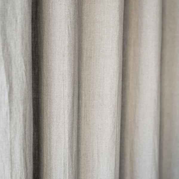 Bēšs lina aizkars ar tuneli Linen Tales Night Time, 250 x 140 cm-image-1