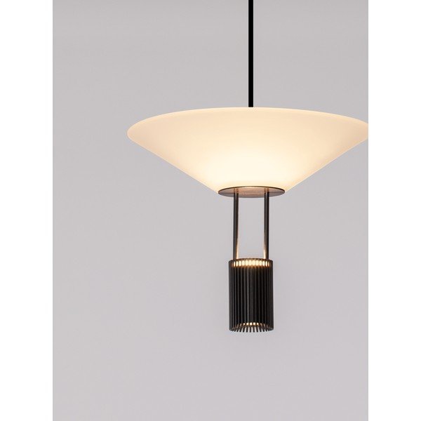 Matēti melna alumīnija LED piekaramā lampa ar akrila stikla abažūru ø 22 cm Anafi – Nova Luce-image-3
