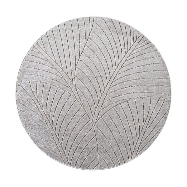 Sudraba krāsas apaļš iekštelpu un āra paklājs ø 120 cm Nova 1203 – Ayyildiz Carpets