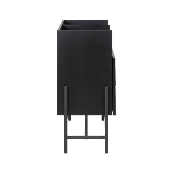 Melna kumode Interstil Norse, augstums 90 cm-image-1