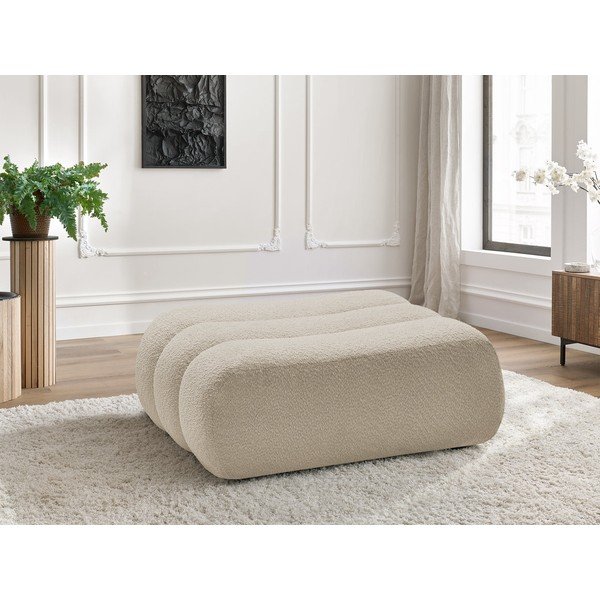 Bēšs kāju soliņš no buklē auduma Azra – Bobochic Paris-image-1