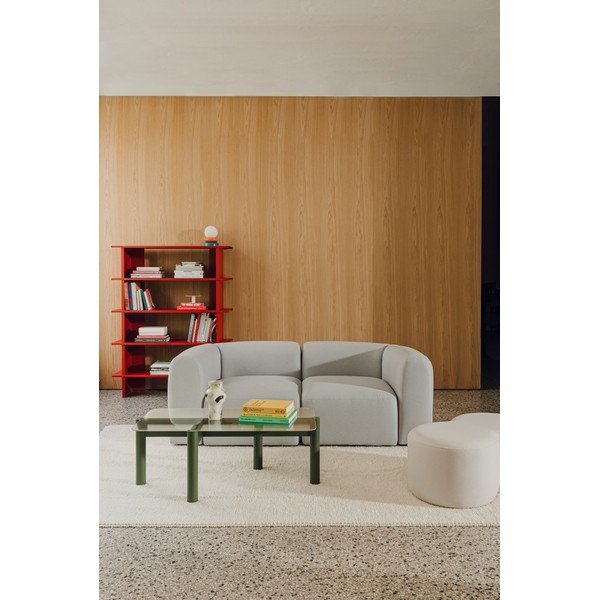 Zaļš žurnālgaldiņš ar stikla galda virsmu 55x105 cm Kob – noo.ma-image-3