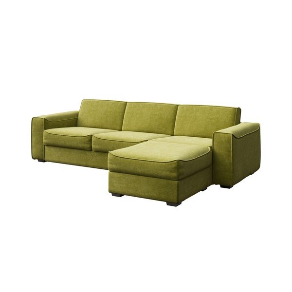Olīvzaļš dīvāns ar maināmu sēdmoduli MESONICA Munro, 308 cm-image-1