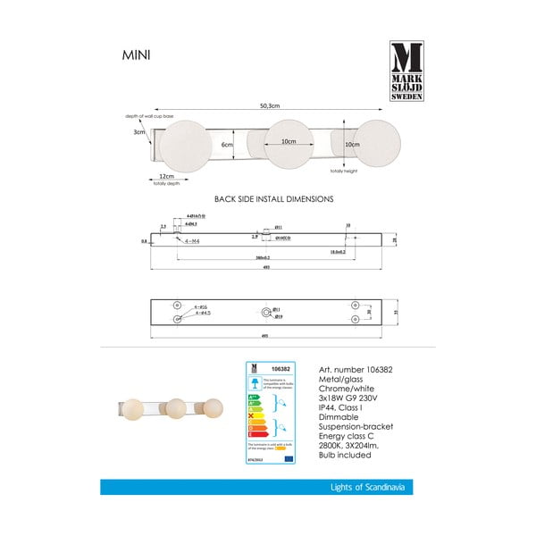 Sienas lampa Markslöjd MinI-image-2