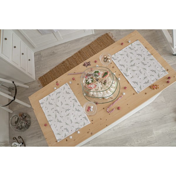 Tekstila galda paliktnis (2 gab.) ar Ziemassvētku motīvu 35x45 cm Delicate Green – Butter Kings-image-1
