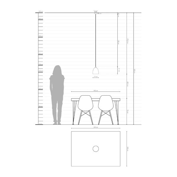 Piekaramā lampa zelta krāsā ar baltu kabeli Sotto Luce Awa-image-4