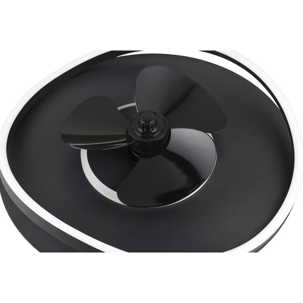 Matēti melna LED griestu lampa Sortland – Trio-image-4