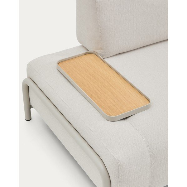 Bēšs modulārais dīvāns no šenila auduma 200 cm Compo – Kave Home-image-1