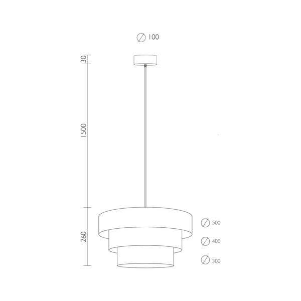 Piekaramais lukturis no dabīgā finiera, balināta dižskābarža Sotto Luce TSURI Tary, Ø 50 cm-image-2