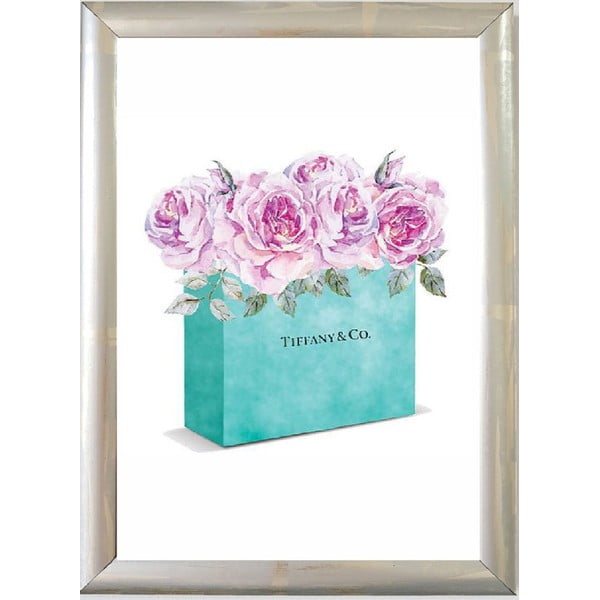 Plakāts 20x30 cm Blue Pink Flower - Piacenza Art