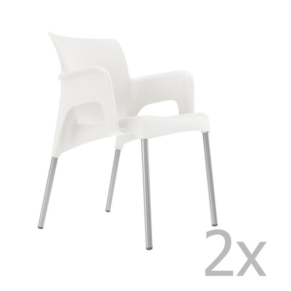 2 baltu dārza krēslu komplekts Resol Sun