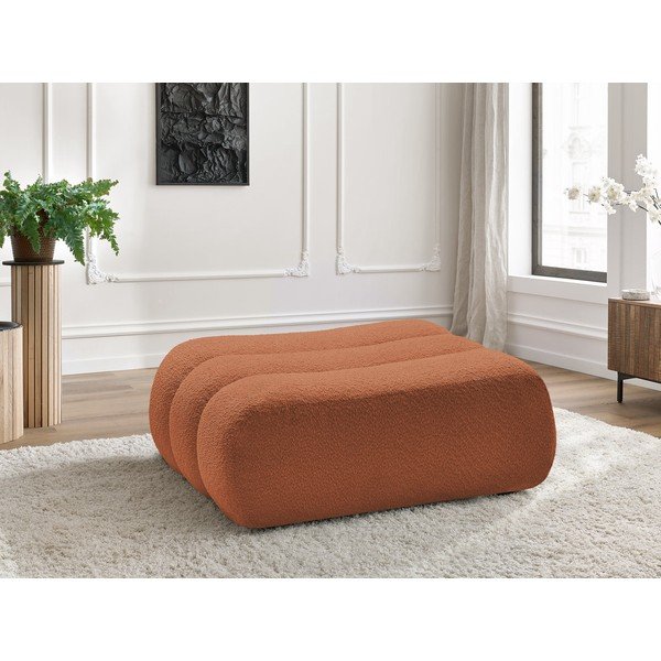 Oranžs kāju soliņš no buklē auduma Azra – Bobochic Paris-image-1