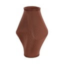 Brūna polirezīna vāze (augstums 30 cm) Twisted Rib – PT LIVING