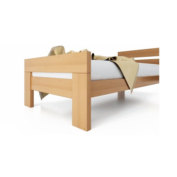 Dabīga toņa dižskābarža masīvkoka vienvietīga gulta ar redelēm 90x200 cm Fiorentino – B.E.S.-image-4