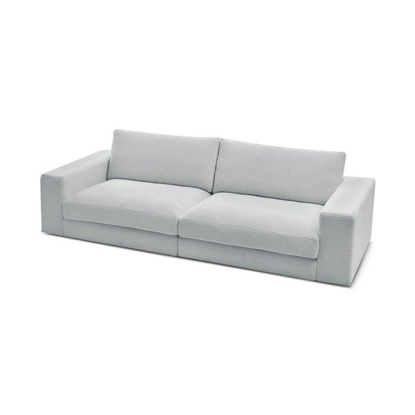 Gaiši pelēks velveta dīvāns 274 cm Leonard – Bobochic Paris-image-4