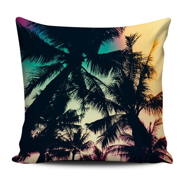 Tumšs spilvens Home de Bleu Tropical Palms, 43 x 43 cm