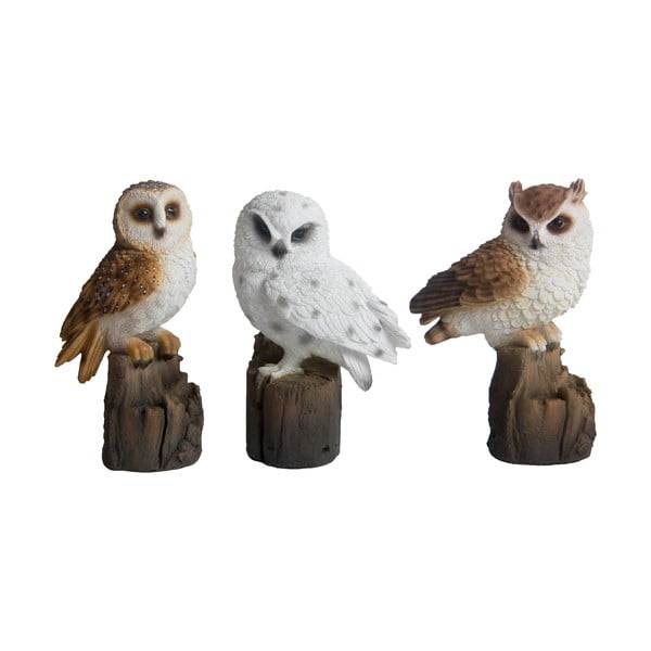 Dārza statujas no polirezīna (3 gab.) Owl – Esschert Design