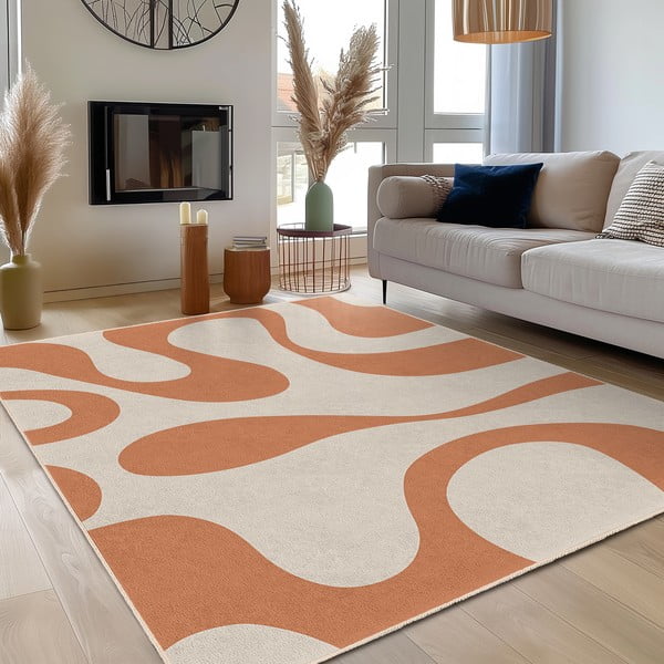 Oranžs mazgājams paklājs 120x180 cm Caramel Latte – Mila Home-image-3