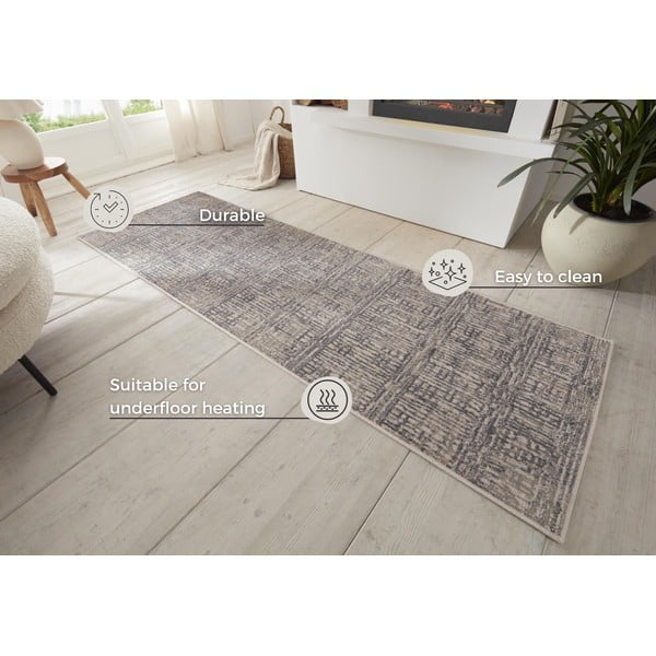 Pelēks celiņa paklājs 80x200 cm Terrain – Hanse Home-image-4