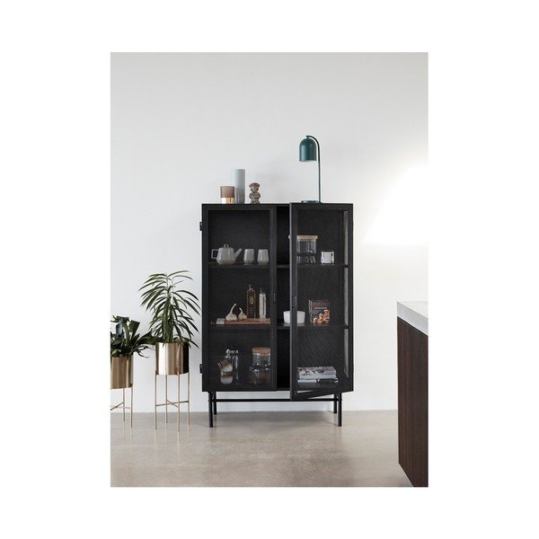 Melna vitrīna Hübsch Enok, garums 100 cm-image-1