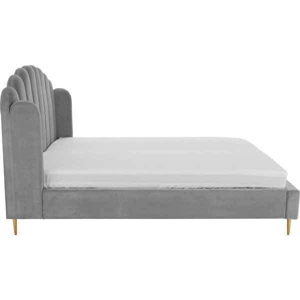 Pelēka gulta Westwing Collection Glamour, 180 x 200 cm-image-3