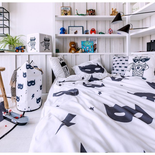 Kokvilnas satīna bērnu gultas veļa Butter Kings Fox Fox Hero, 100 x 130 cm-image-1