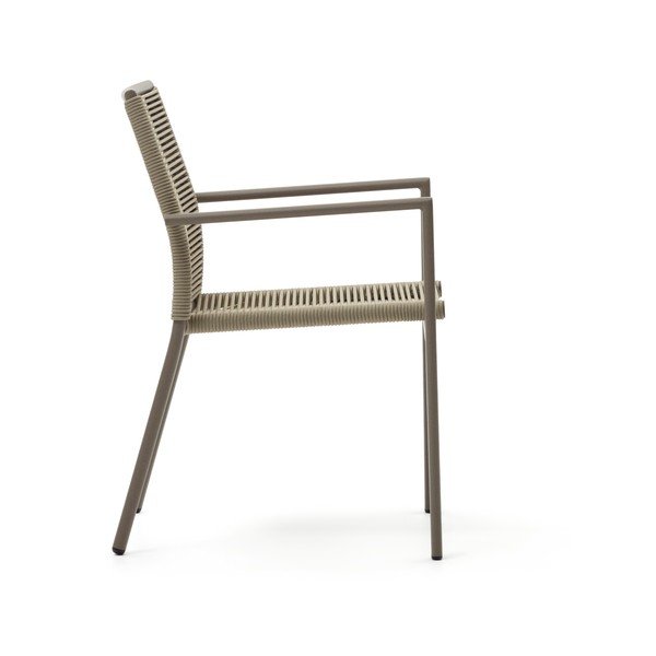 Bēšs metāla dārza krēsls Culip – Kave Home-image-3