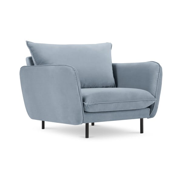 Gaiši zils samta krēsls Vienna – Cosmopolitan Design
