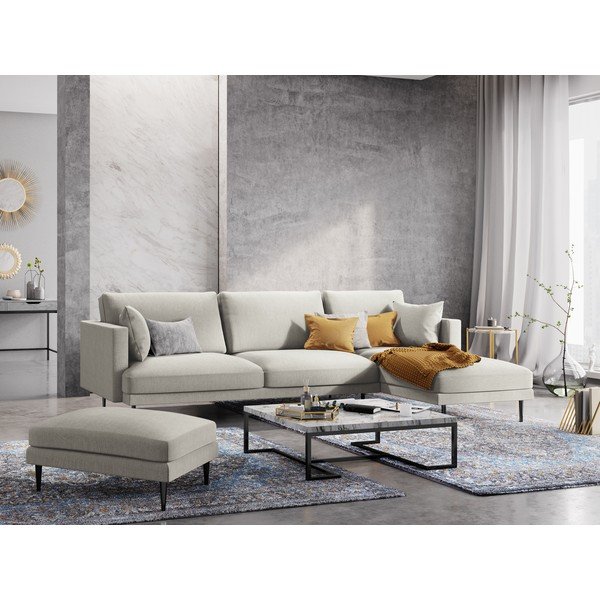Bēšs stūra dīvāns Milo Casa Piero, labais stūris-image-1