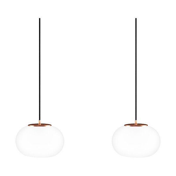 Melna dubultā piekaramā lampa ar vara detaļām Sotto Luce DOSEI-image-2