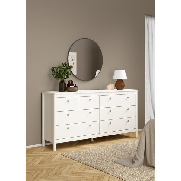 Balta zema kumode 159x80 cm Madrid – Tvilum-image-1