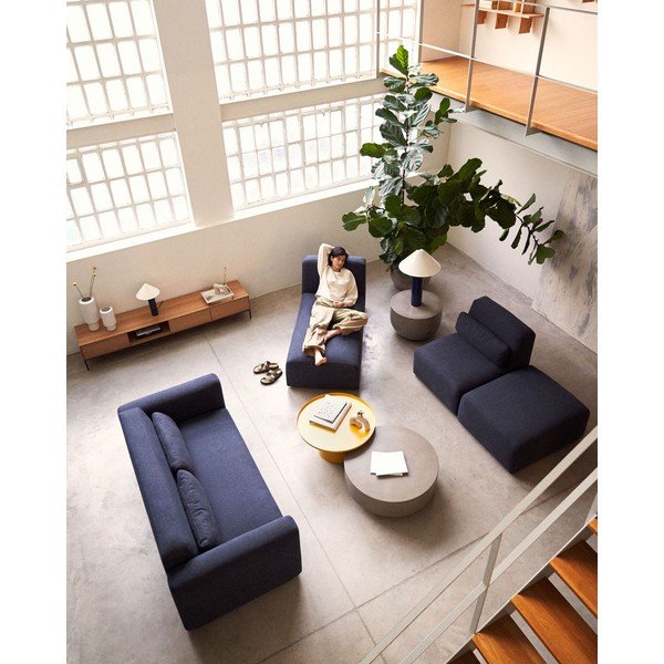 Tumši zils dīvāns 188 cm Neom – Kave Home-image-3