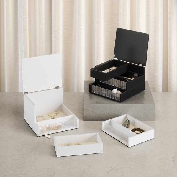Matēti melns koka vannas istabas organizators Malibu – Umbra-image-4